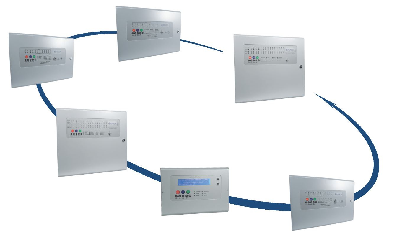 Tủ báo cháy vùng nối mạng XML 32